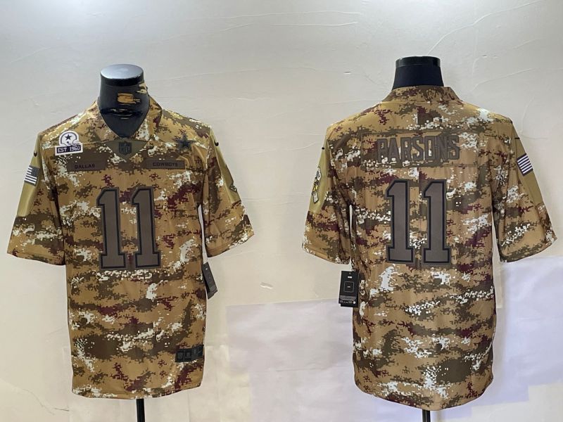 Men Dallas Cowboys #11 Parsons Nike Arctic Camo 2024 Salute to Service Limited NFL Jersey style 1017->dallas cowboys->NFL Jersey